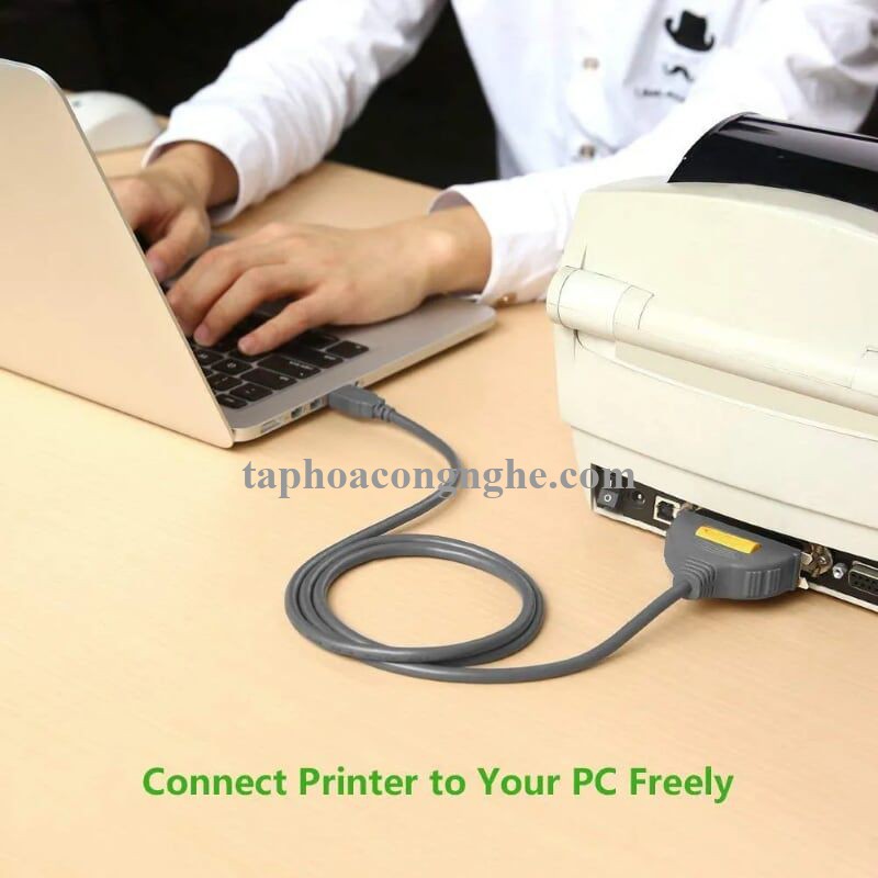 Ugreen 30228 3M màu Đen Cáp tín hiệu chuyển đổi USB 2.0 sang LPT âm cao cấp 20225 30030228